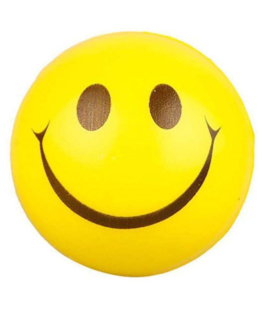 Smiley Face Squeeze Stress Ball Set Of 4 3 Inch Yellow Buy