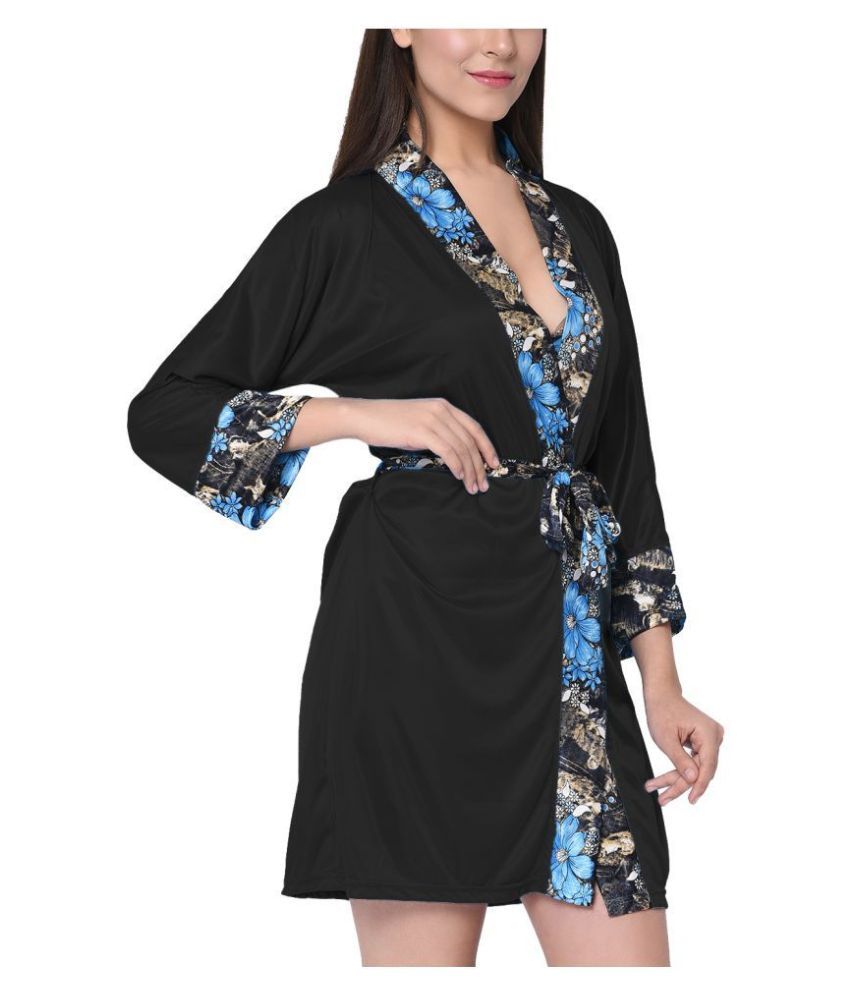 Buy Xs and Os Satin Robes Black Online at Best Prices in India Snapdeal