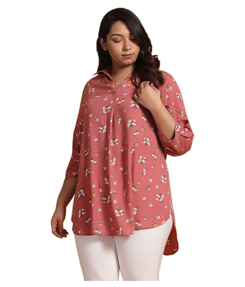 Amydus Rayon Regular Tops - Peach - Buy Amydus Rayon Regular Tops - Peach Online at Best Prices 