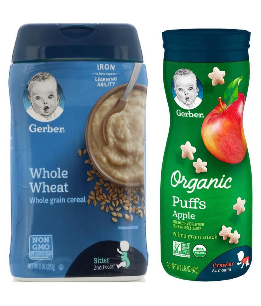 Gerber Whole Wheat Infant Cereal for 6 Months + ( 269 gm ) Pack of 2