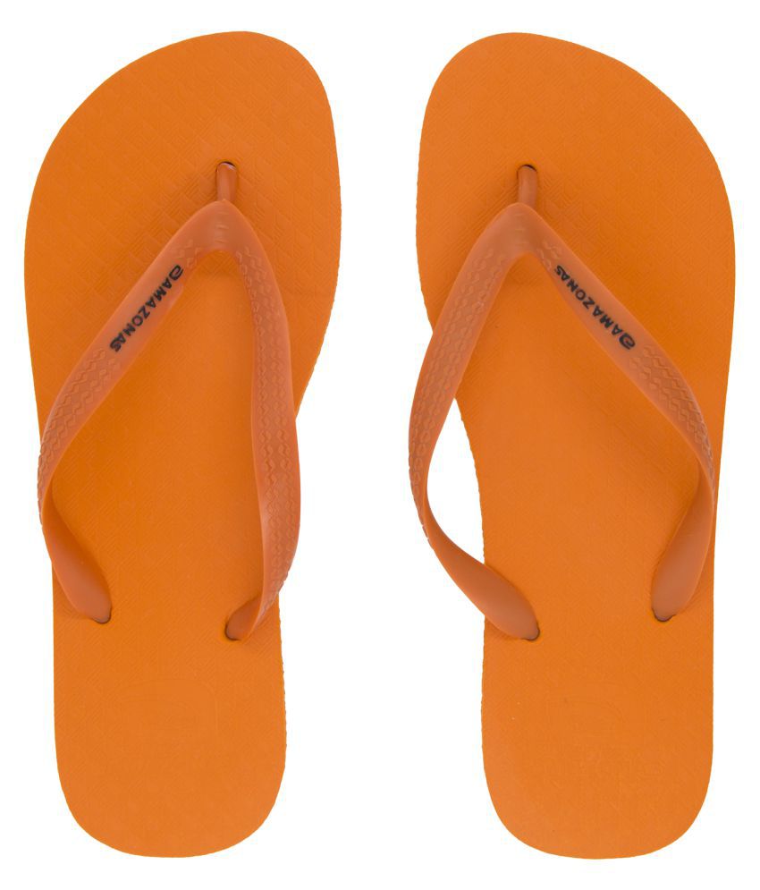 AMAZONAS Orange Thong Flip Flop Price in India- Buy AMAZONAS Orange ...