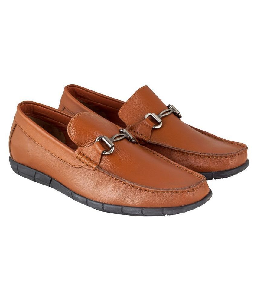 CLOG LONDON Tan Loafers - Buy CLOG LONDON Tan Loafers Online at Best ...