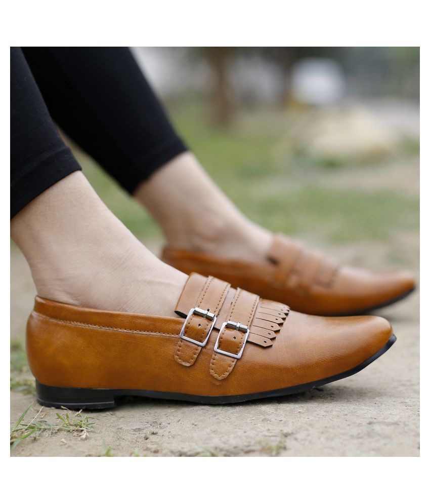 new look tan mules