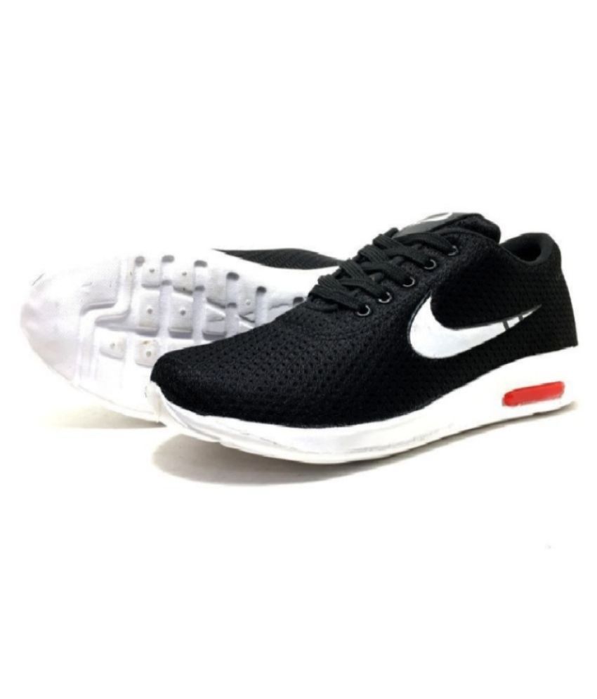 Castoes BLACK RUNNING SHOES Flat Male Black Buy Online at Best Price