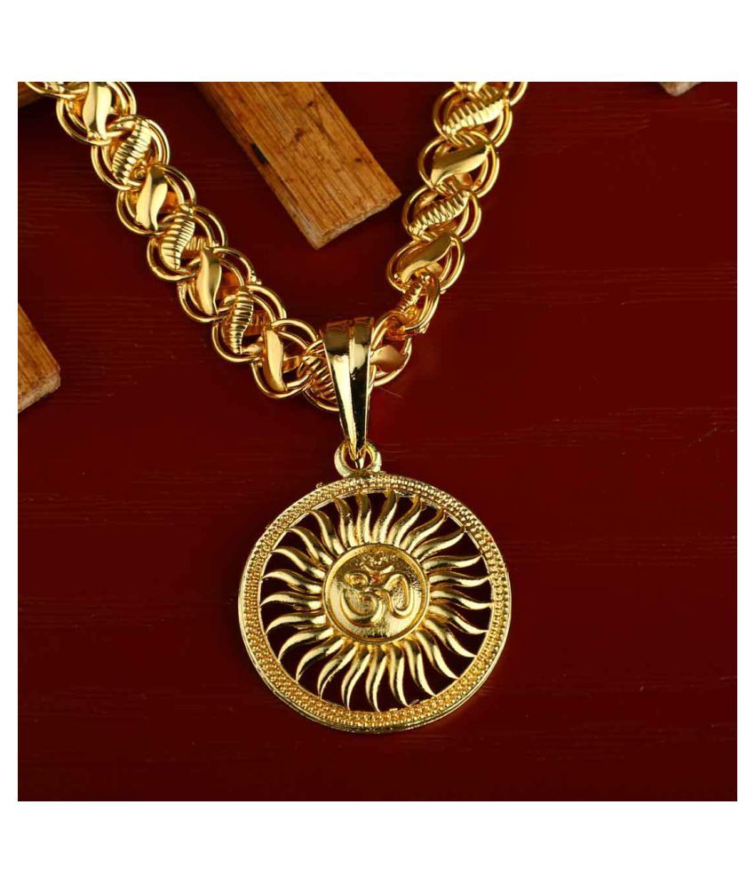 DIPALI OM God Pendants for Men Gold Plated Chain PENDANT for Men Buy