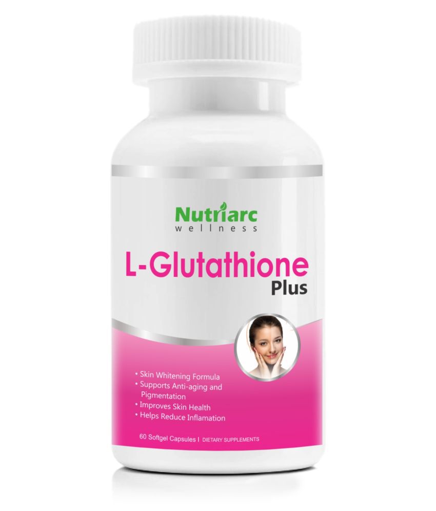 Nutriarc Wellness Natural & Pure L-Glutathione Capsules with Alpha Lipoic Acid, Grape Seeds Extracts, Vitamin C and Zinc, With Power of Biotin 60 mg Multivitamins Softgel