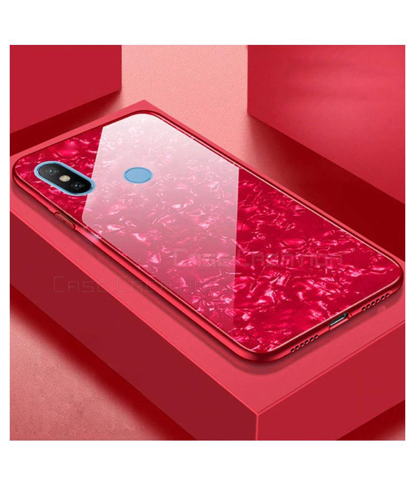 Xiaomi Redmi Note 5 Pro Marble GoPerfect - Red Marble Glass Case Cover