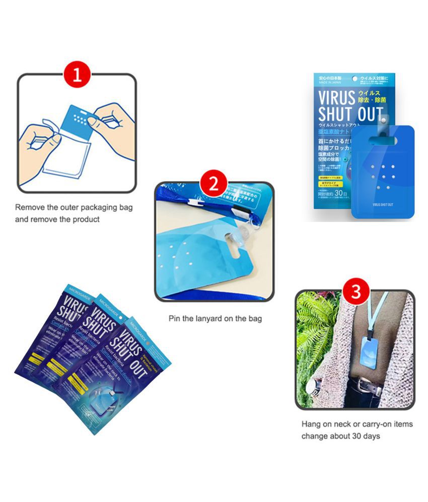 Virus Shutout Air Sterilizer Card Evaporative Diffuser Refill Pack of ...