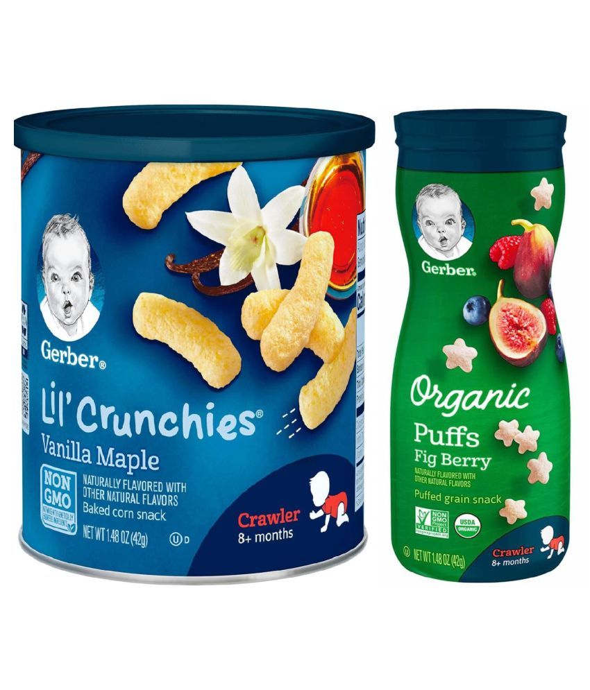 Gerber Vanilla Maple Snack Foods for 12 Months + ( 84 gm ) Pack of 2 ...