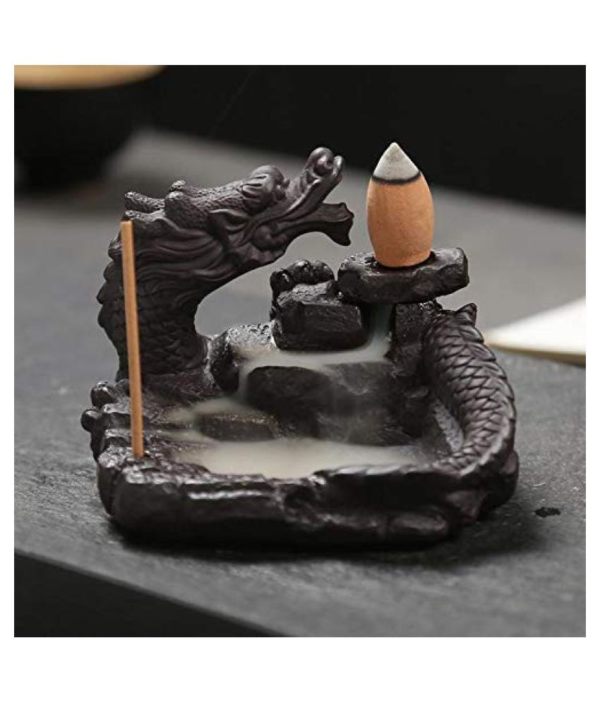 Shoppyana Cone Incense Holder Decorative Resin Buddha Idol 10 x 5 cms