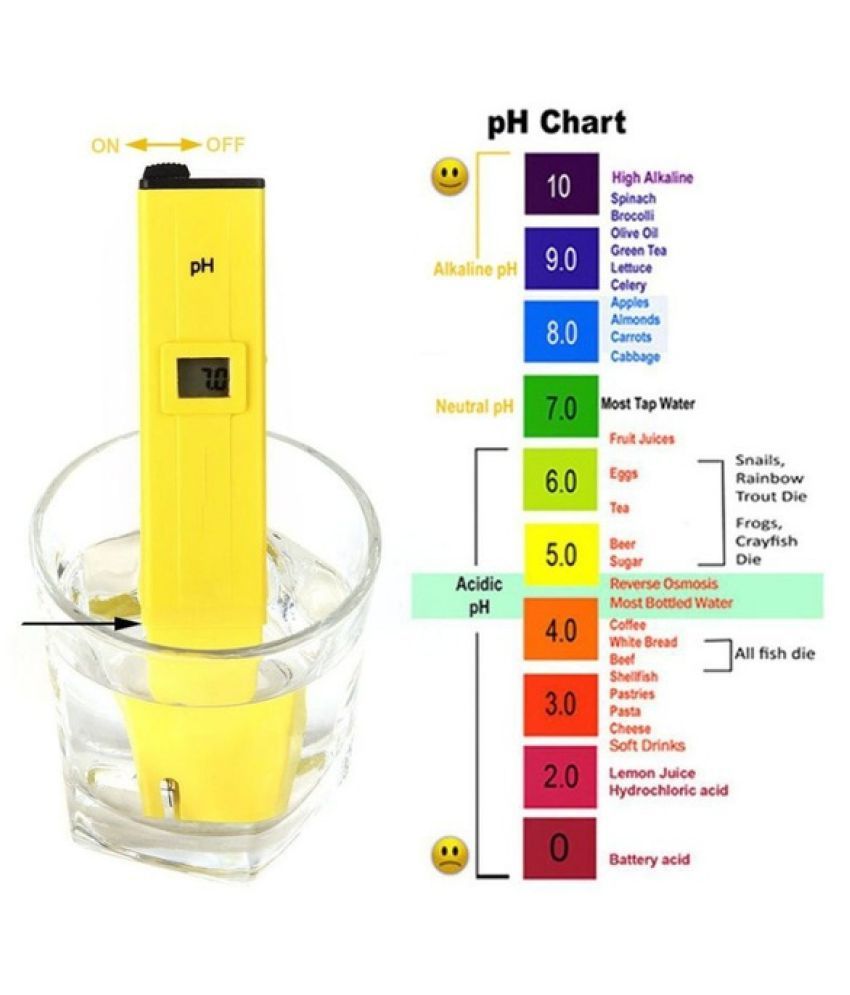 Unique and genuine PH Meter for water purity testing with 2 buffer