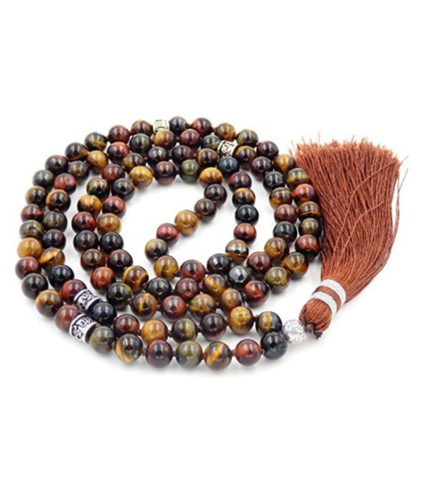     			8mm Multi Colour Tiger Eye Stone Natural Agate Stone Mala Beads Bracelet Necklace