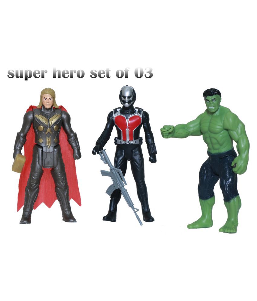 NiX Avengers Toys Set - Hulk, Ant Man and Thor - Infinity War 3 Action Hero  Collection (Multicolour) - Buy NiX Avengers Toys Set - Hulk, Ant Man and  Thor - Infinity