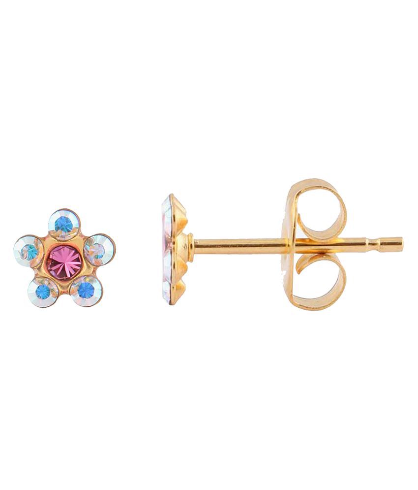 Studex Sensitive Gold Plated Daisy Ab Crystal-Rose Ear Studs - Buy ...