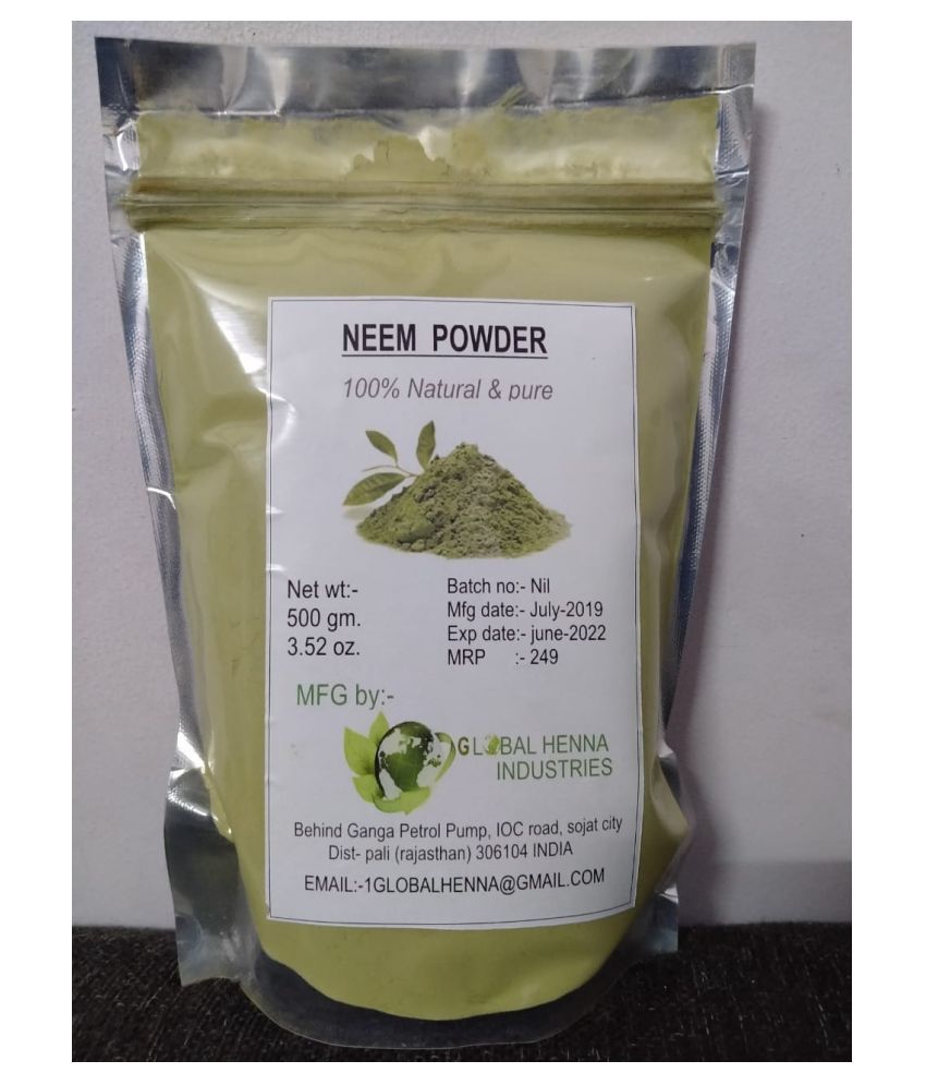 GLOBAL HENNA INDUSTRIES Neem PURE POWDER 100 NATURAL Face Face Pack
