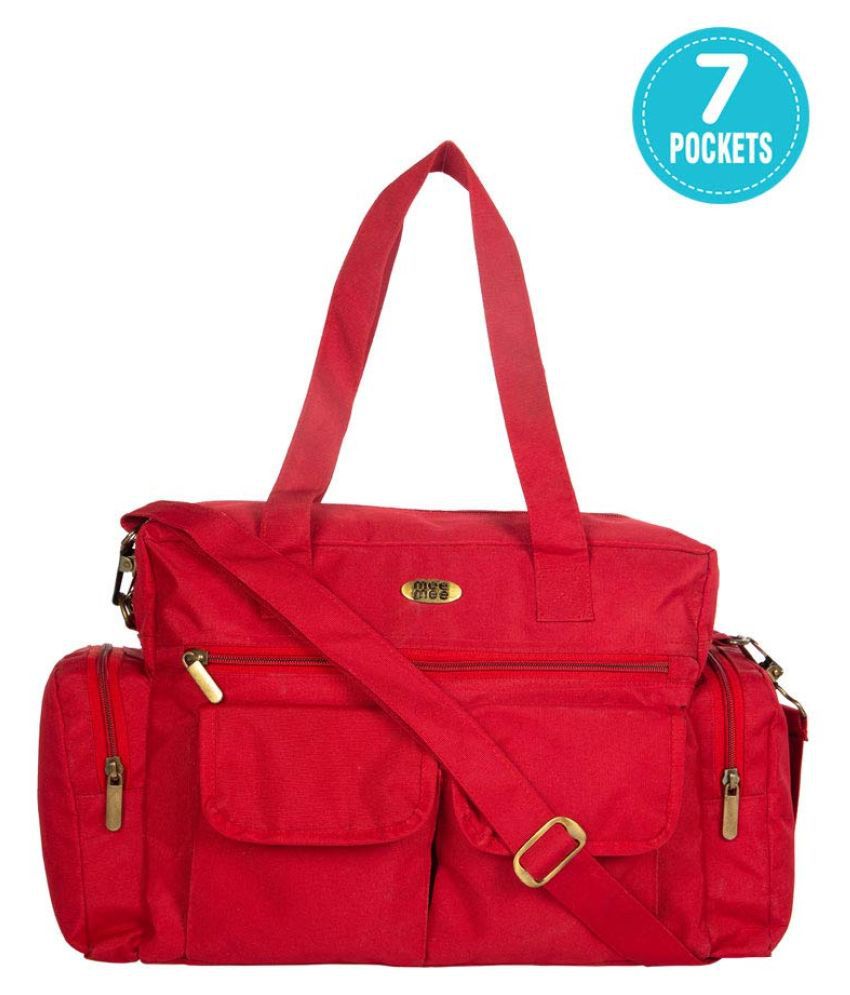     			Mee Mee Red Polyester Diaper Bag ( 44 cm