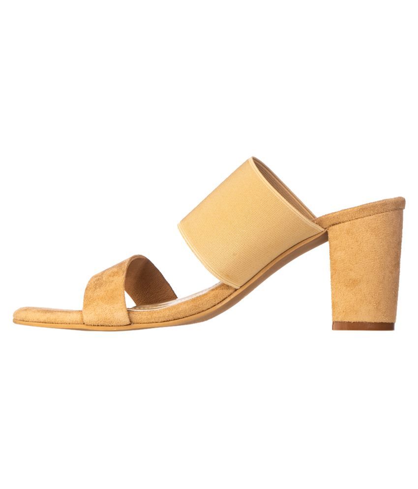 block heels yellow