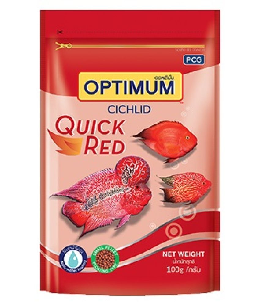 OPTIMUM Cichlid Quick Red Fish Food, 100 gms Buy OPTIMUM Cichlid Quick