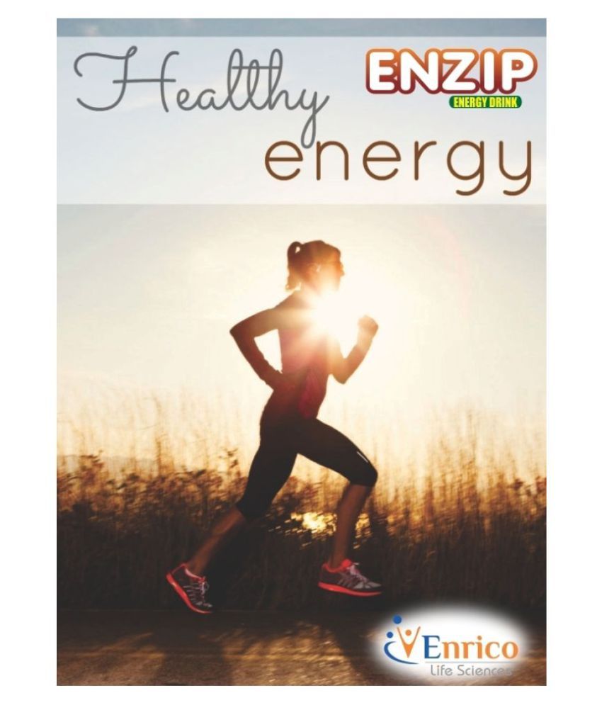 ENZIP Energy Drink Energizer Energy Powder 100 gm Orange Pack of 10
