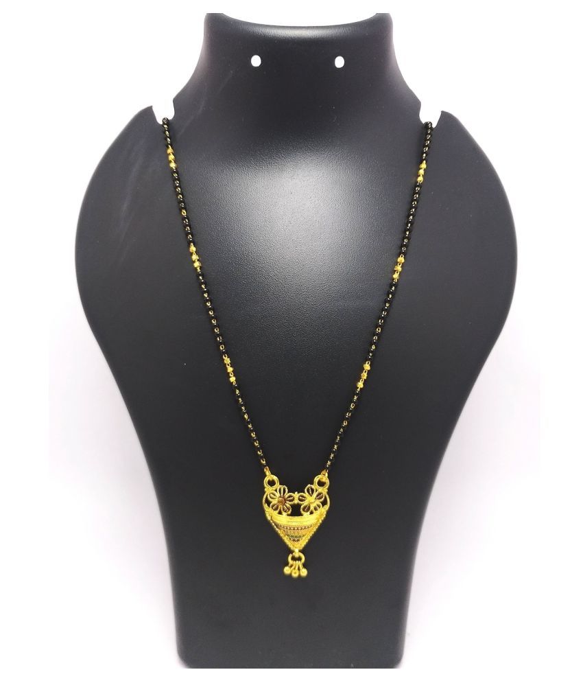     			Soni imitation jewellery gold plated short fashion mangalsutra for women