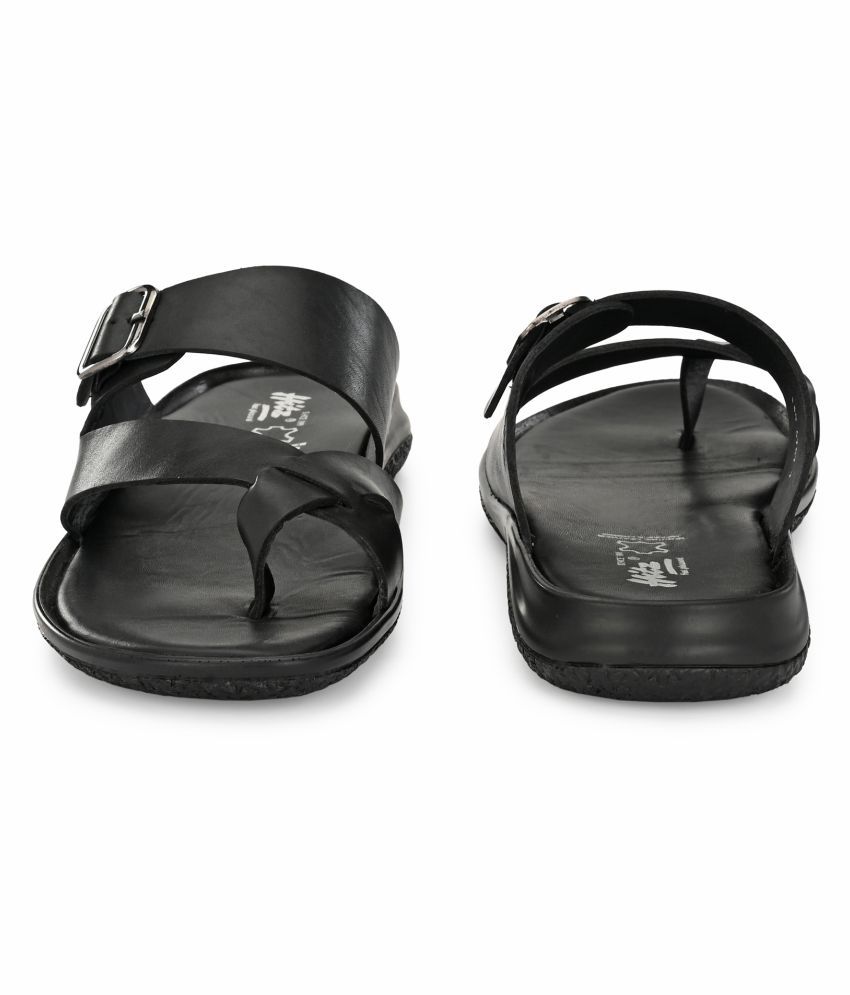 hitz black leather sandals