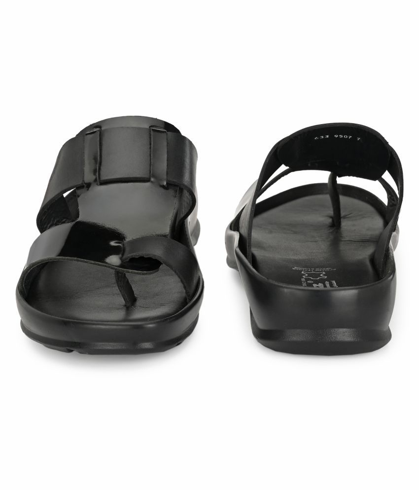 hitz black leather sandals