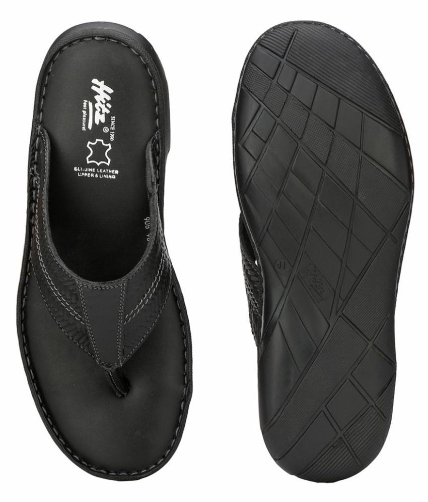 hitz black leather sandals