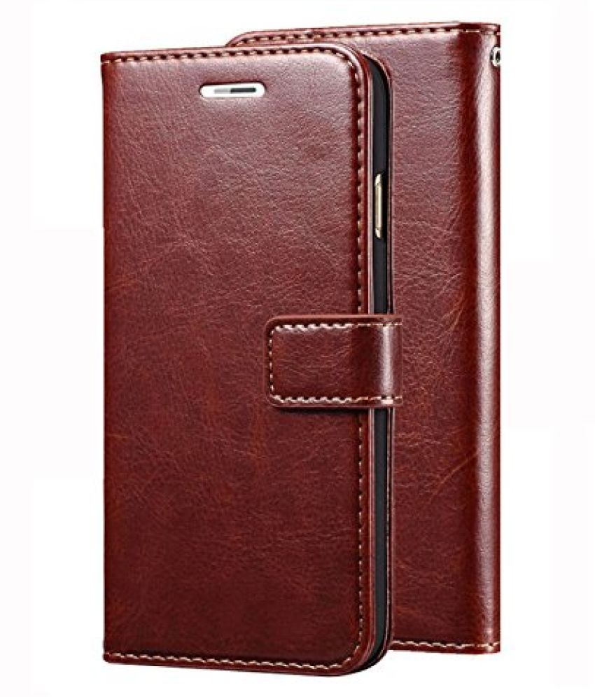 Samsung Galaxy J2 Core Flip Cover by GoPerfect Brown Brown Vintage Flip