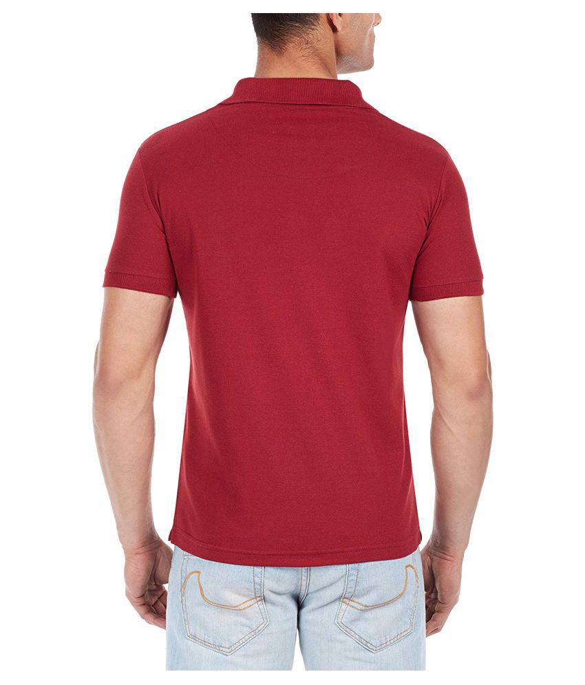 Uturn Cotton Nylon Red Solids T-Shirt - Buy Uturn Cotton Nylon Red ...