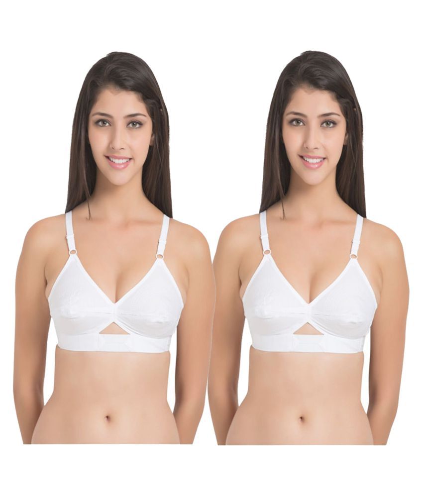 Buy WOMEN SPACE Cotton Vintage Bra White Online at Best Prices in