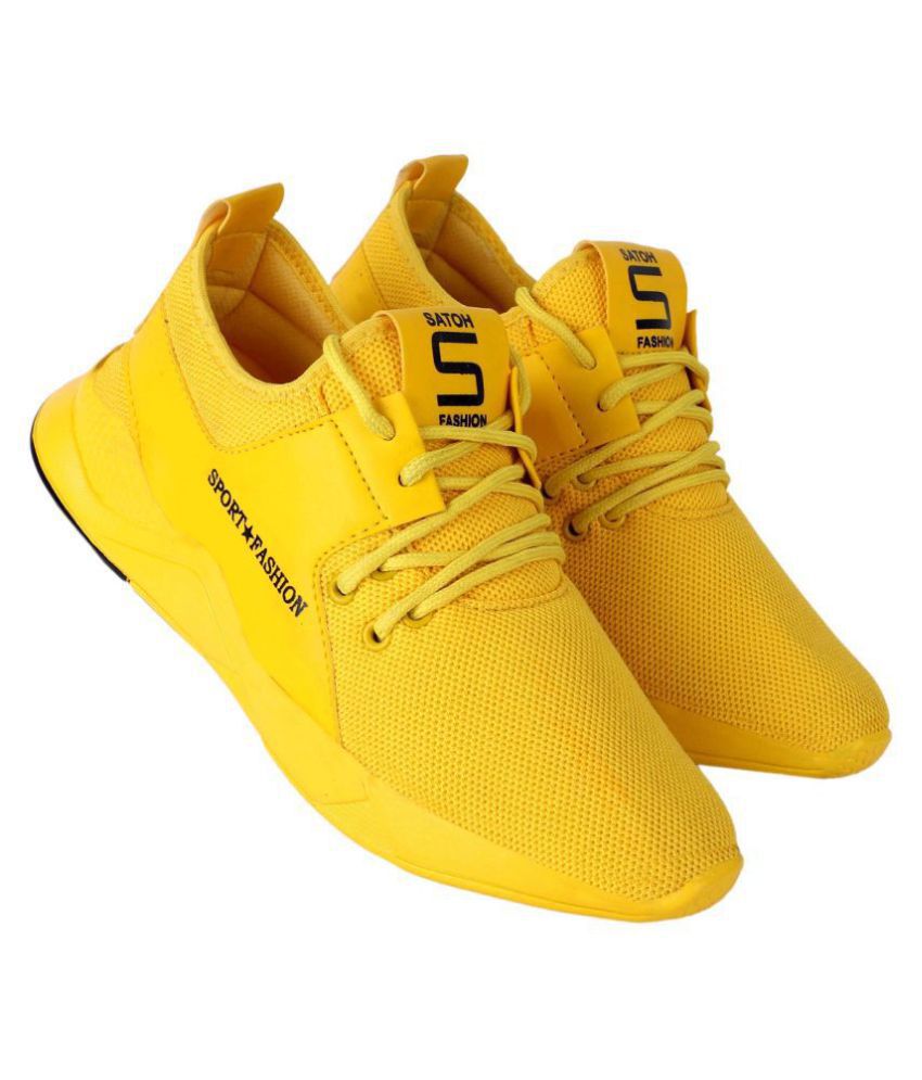 yellow casual shoes