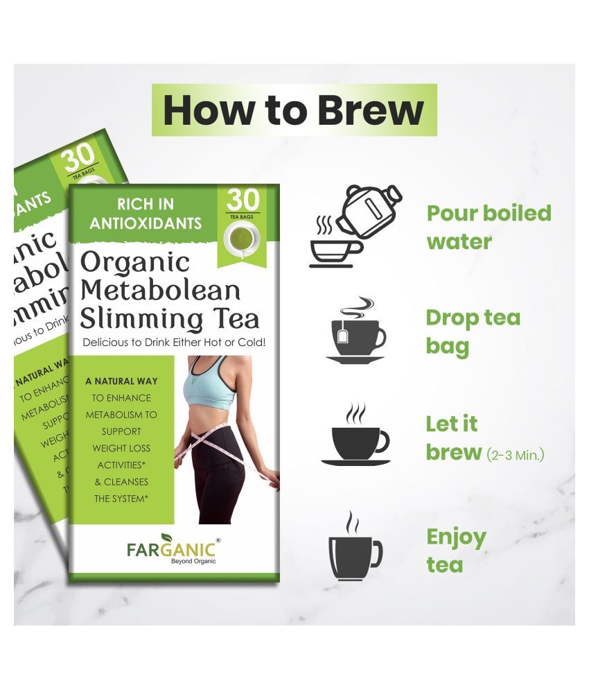 Farganic 15 Days Weight Loss Green Tea. 100 Natural and Herbal. Day