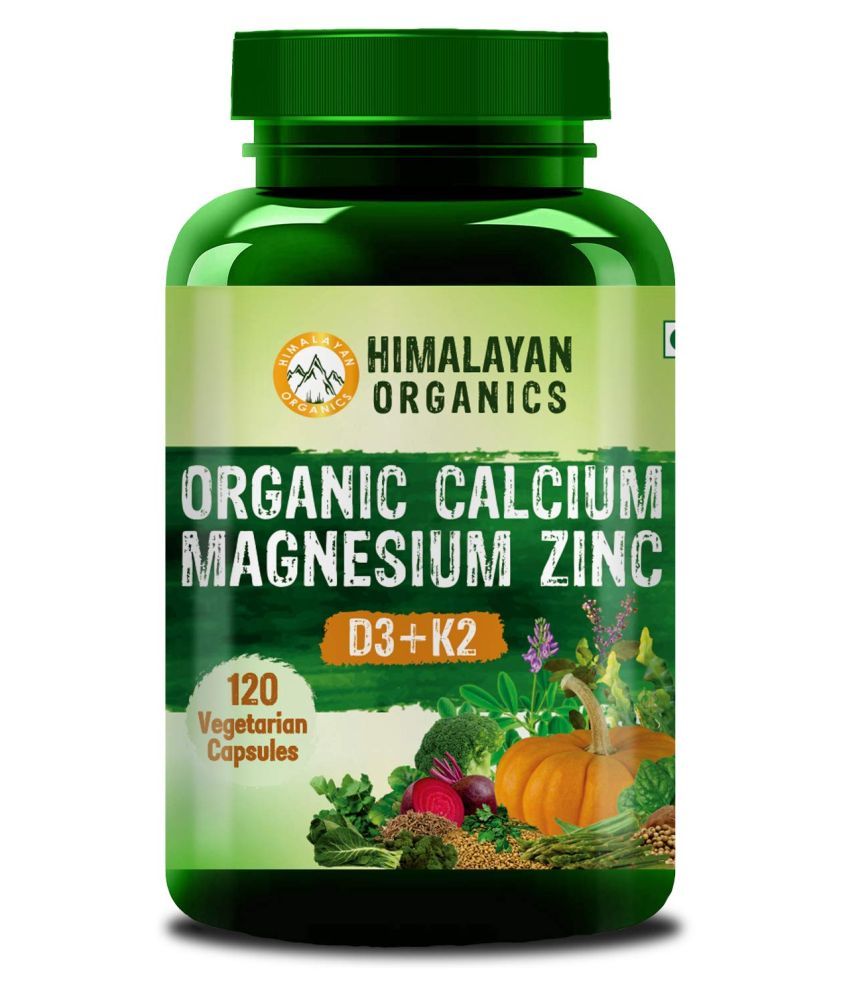 Himalayan Organics Organic Calcium Magnesium Zinc D3 & K2 Capsule 120