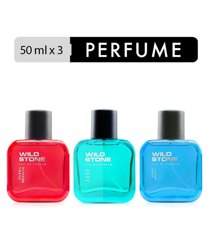     			Wild Stone Edge, Forest Spice & Hydra Energy Pefume for Men 50 mL ( Pack of 3 )