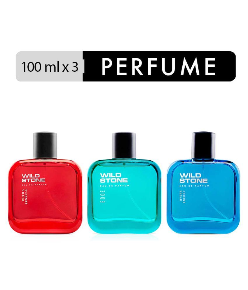     			Wild Stone Edge, Hydra Energy and Ultra Sensual Perfume Combo for Men, Pack of 3 (100ml each)