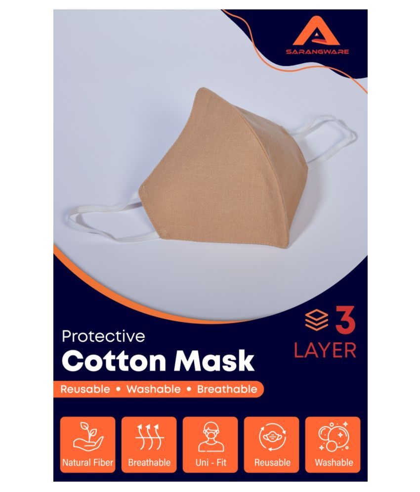 Cotton Mask Indo Era 3 Layer Mask Cream Colour Set Of Buy Cotton Mask Indo Era 3 Layer Mask Cream Colour Set Of Online At Low Price In India On Snapdeal