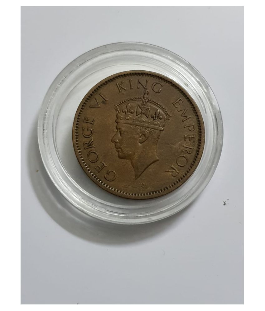 VI One Quarter Anna 1939 Second Head Copper Coin High Grade Buy