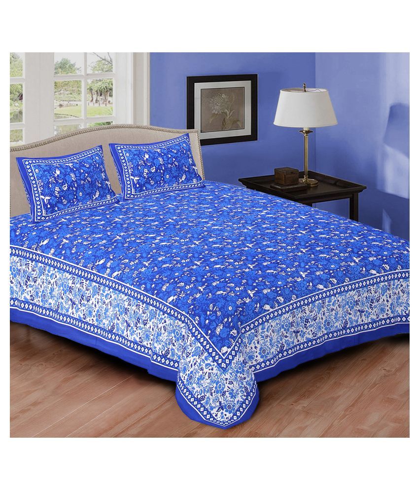 Ramaya Cotton Double Bedsheet with 2 Pillow Covers Buy Ramaya Cotton Double Bedsheet with 2