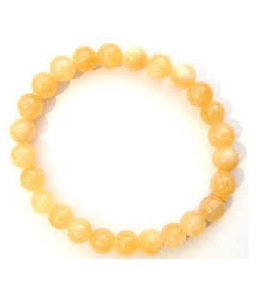     			8 mm Yellow Calcite Natural agate stone Bracelet