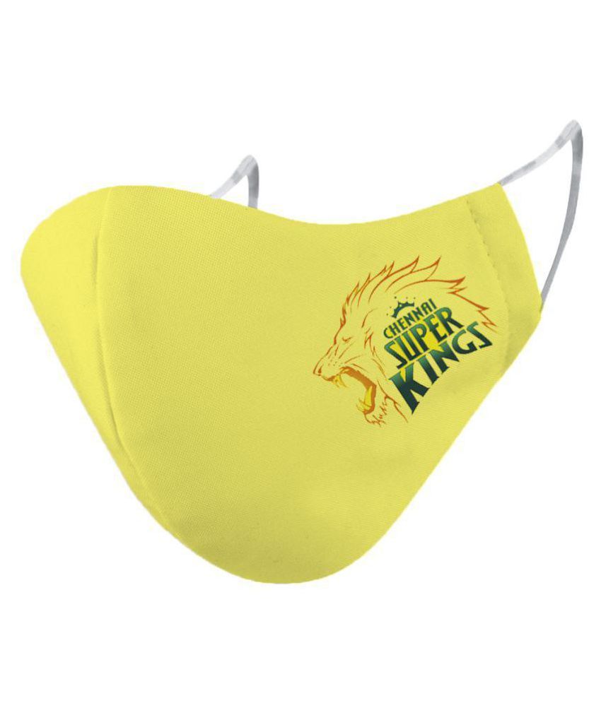 ESSENTIELE IPL CHENNAI SUPER KINGS REUSABLE FACE MASK (PACK OF 2) Buy