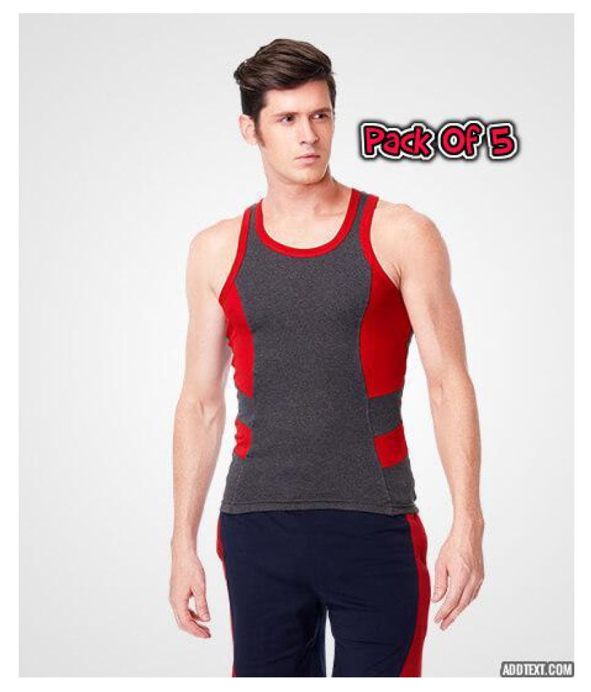 Genx Multi Sleeveless Vests Pack of 5 Buy Genx Multi Sleeveless Vests
