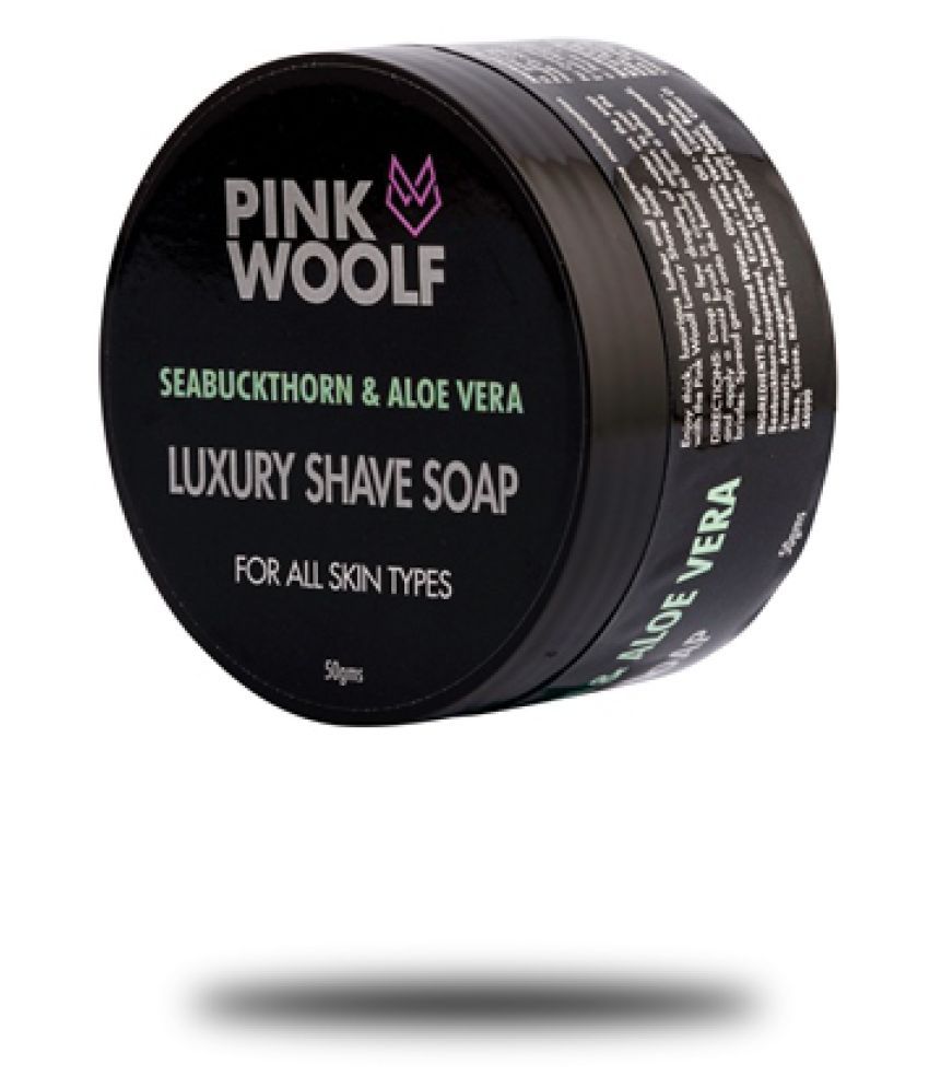     			PINK WOOLF Luxury Shaving Soap - Seabuckthorn & Aloe Vera Shaving Soap 50 g