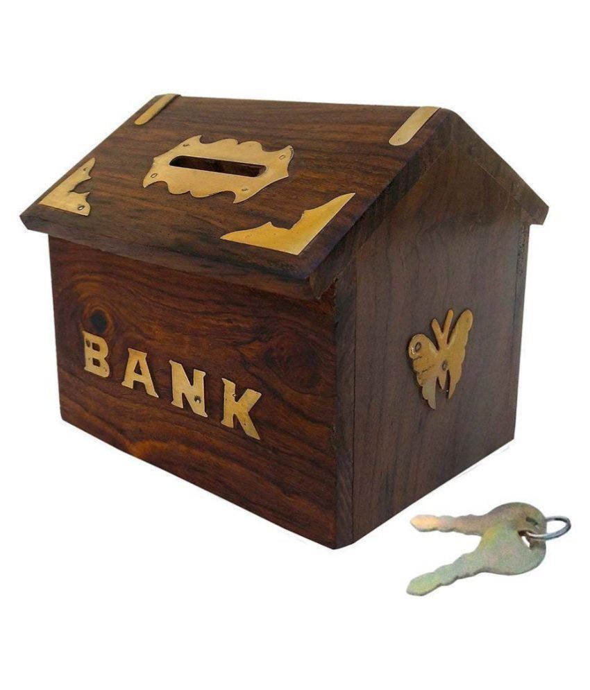 Imperialpower Wood Piggy Bank Pack of 1 Buy Imperialpower Wood Piggy Bank Pack of 1 at Best