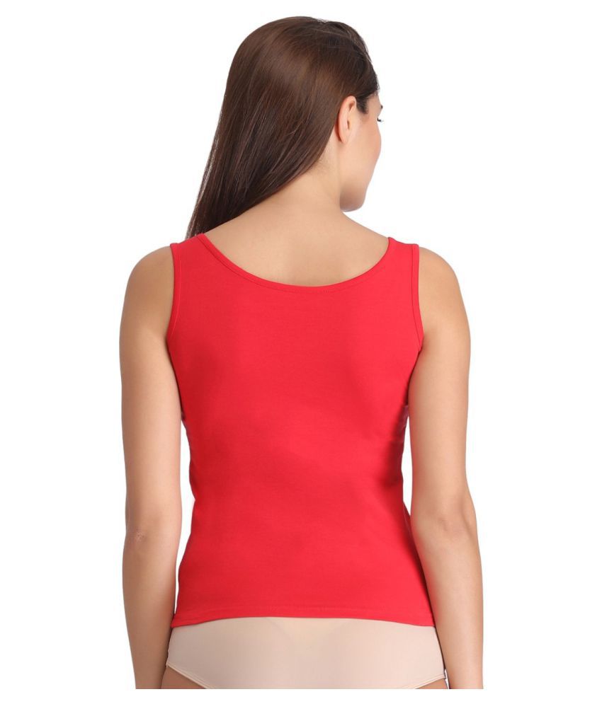 Buy greenbee Cotton Lycra Camisoles - Red Online at Best Prices in ...