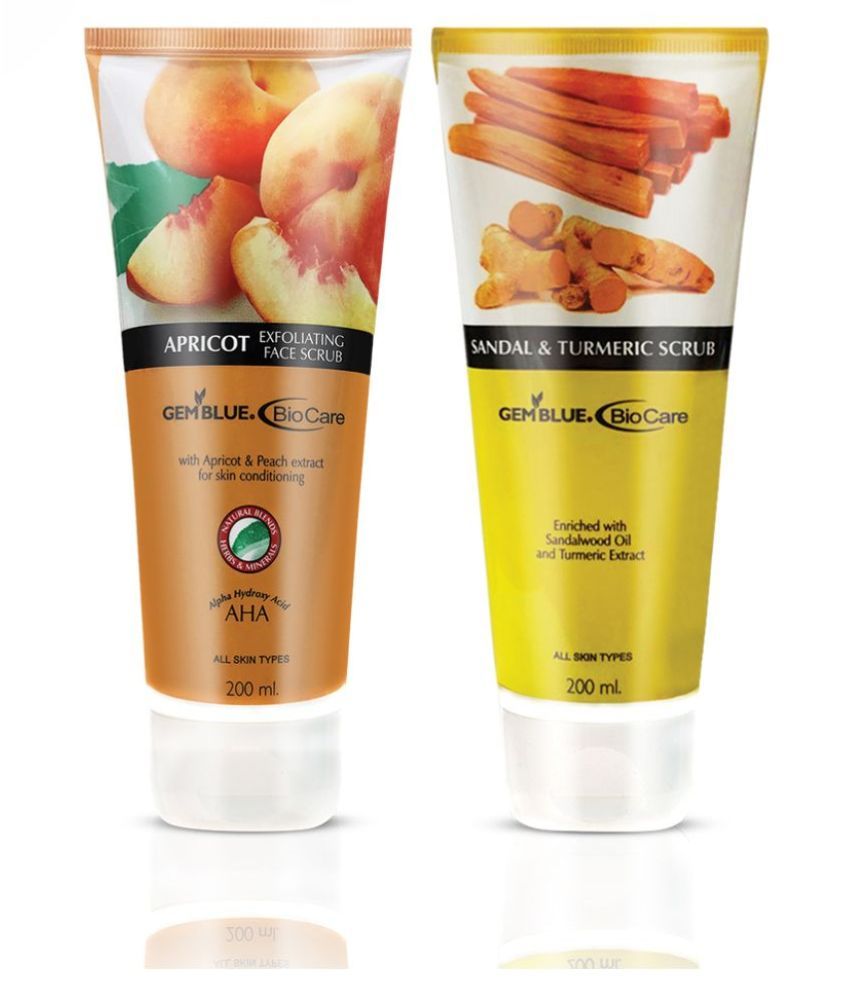     			gemblue biocare APRICOT SCRUB+SANDAL&TURMERIC SCRUB Facial Scrub 200 ml