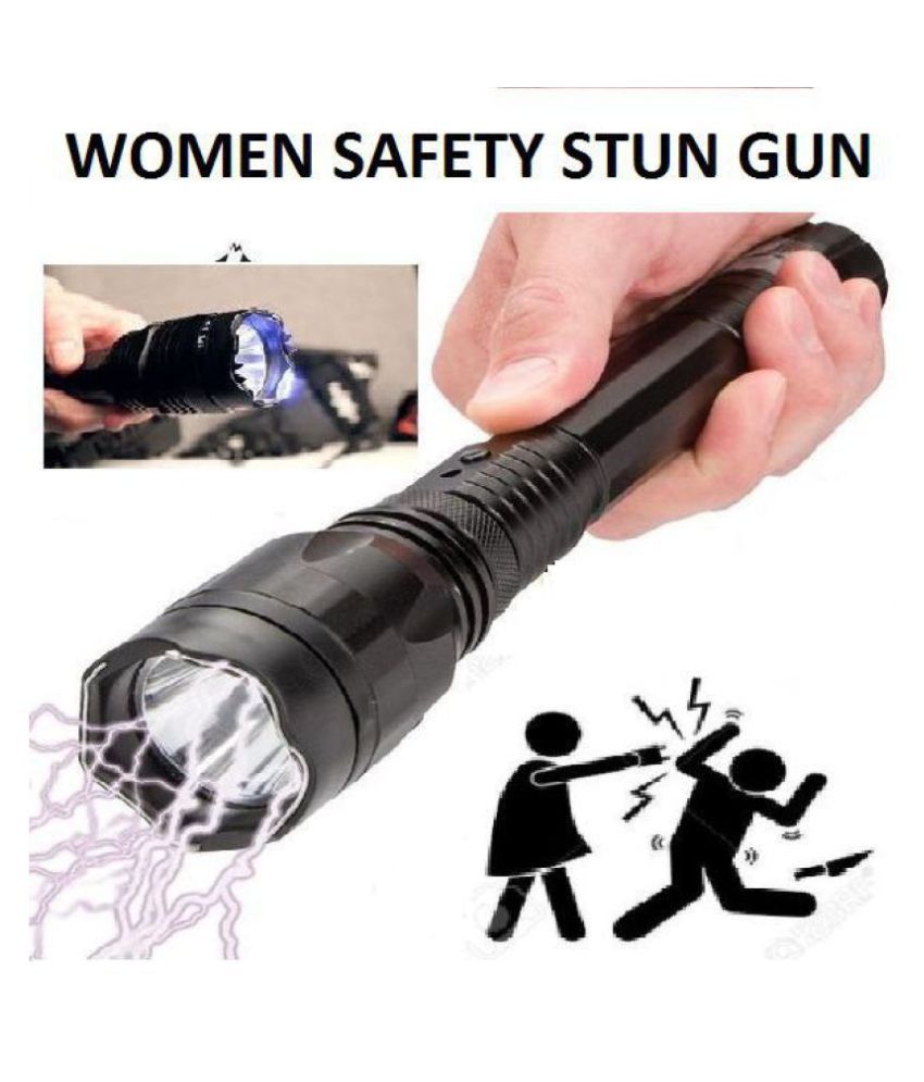6W Rechargeable Taser Stun Baton with TorchSelf Defence, Women Safety, Torch Fl 6W Flashlight