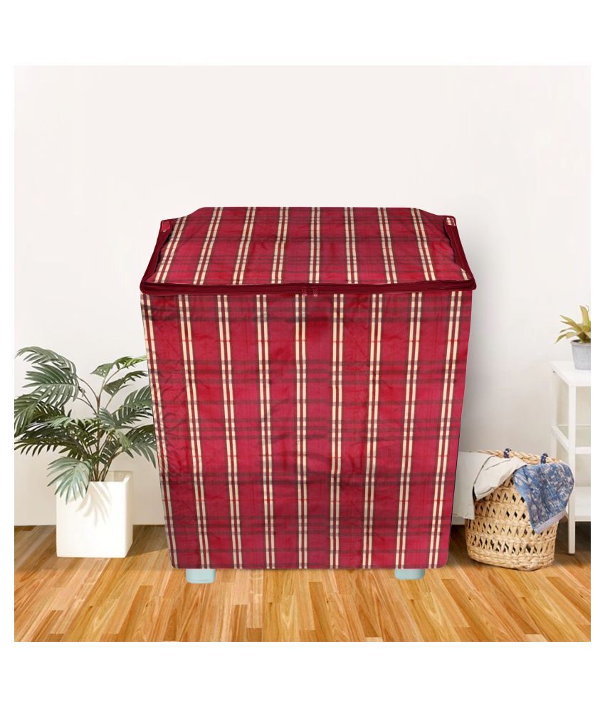     			E-Retailer Single PVC Maroon Washing Machine Cover for Universal Semi-Automatic