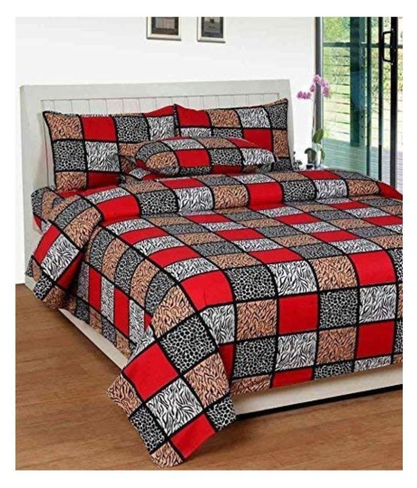 Home Trends Polyester Double Bedsheet with 2 Pillow Covers Buy Home