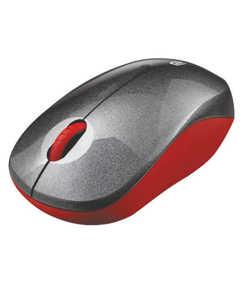 Portronics Toad 12:Wireless Mouse ,Black-Red (POR 1098)