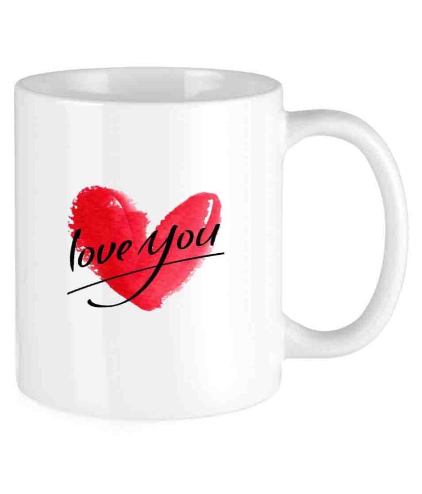     			vraj LOVE YOU Ceramic Coffee Mug 1 Pcs 350 mL